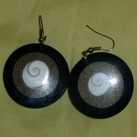 Jewelry - 2 Pairs of Round Wooden Circle Earrings, Boho, New